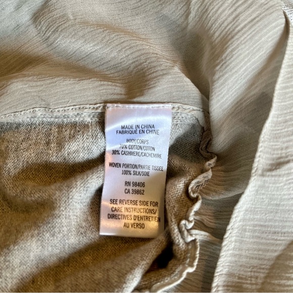 Theory Gray Cashmere & Silk V-neck Sweater Size Large - Picture 7 of 9